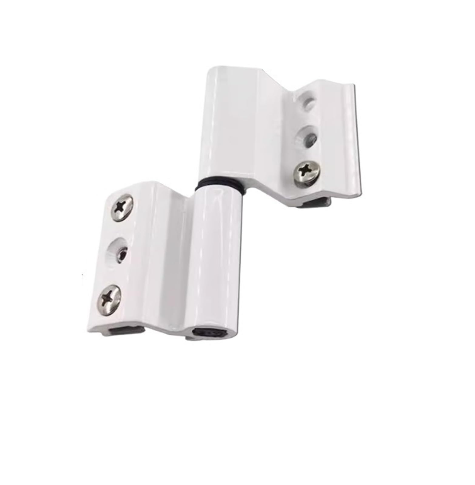 Window Hinge 1 pcs Aluminum Alloy Door and Window Hinge Broken Bridge Heat Insulation Flat Open Hardware Folding Thickened Hinges(White-45mm Right)