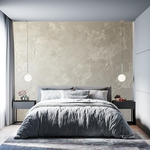 Papier peint béton autocollant pour masquer un mur abîmé - 4