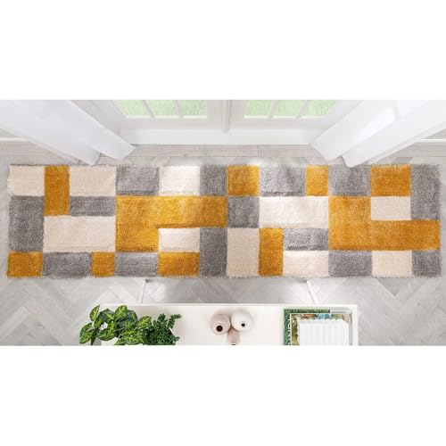 Image of Soft Plain Shaggy Rugs and Carpet for Bedroom Living Room 2x5 Feet M-11