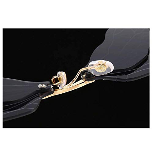 ENTHYI Dragonfly Wing Shape Sunglasses for Women/Men Frameless Irregular Glasses Shades Party Sun Glasses4