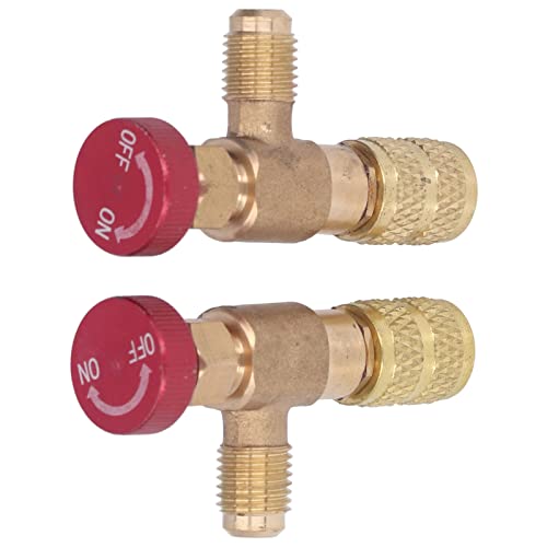 Adaptador de Válvula de Control para Refrigeración TANIQIACA, 2 piezas, macho 1/4 SAE a hembra 5/16 SAE para R410A miniatura 7