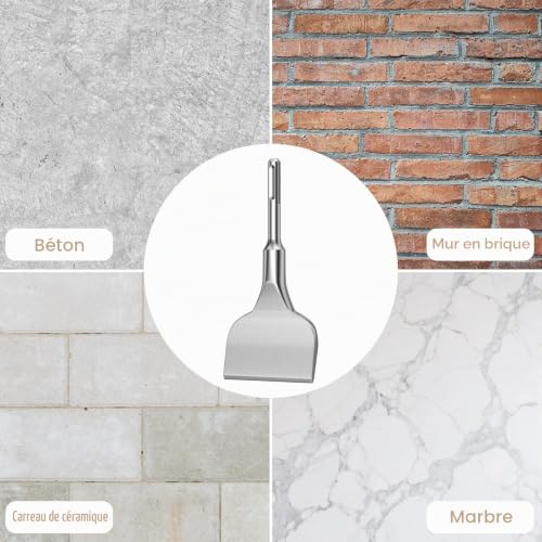 Zencantorous Burin SDS Plus Carrelage, 160 x 75mm Ciseau à Carrelage – vue 6