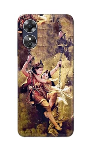Image of Printed Hard Back Cover for Oppo A17 Back Cover (Radha Krishna Love -J1) -190724(EA)
