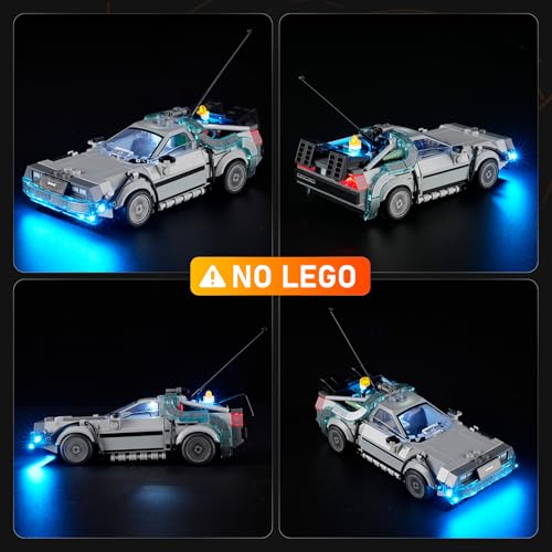 Image of LIGHTAILING Led Light for Lego-77256 Time-Machine from Back to the Future - Easy Install, Hidden Wiring, Home Decor & Gift-Ready (Model Not Included)
