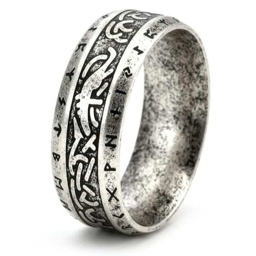 Bague viking rune homme acier inoxydable bijoux style nordique
