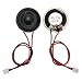 sourcing map 2 Pcs 8 Ohm Small Speaker, 1W 20mm Diameter Metal Shell Round Magnet Tiny Speaker with 100mm Terminal Wire Micro Internal for DVD, EVD, Mini Home Audio Loudspeaker