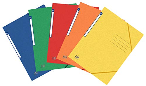 Oxford Lot de 10 tendeurs d'angle A4 en carton assortis 5 couleurs