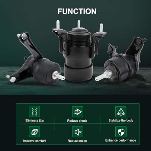 SCITOO Engine Motor Mount and Transmission Mount Set Compatible with 2007-2011 for Toyota for Camry 2009-2015 for Toyota for Venza,OE A62036HY A62009 A4288 A4287 A4212 by SCITOO - Used condition - Image 3