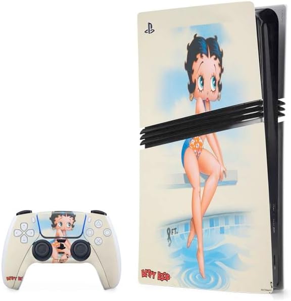 Skinit Decal Gaming Skin Compatible with PS5 Pro Bundle - Officially Licensed Betty Boop I Love BB Design