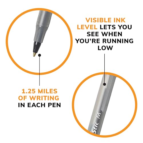 Image of BIC Round Stic Xtra Life Ball Pen - Pack of 12, Black