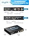 eSynic 4K@30Hz HDMI Audio Extractor [No ARC&No from HDTV to Soundbar] Metal Shell HDMI to Optical/3.5mm AUX Converter from Blu-ray/PS4/Fire TV Stick to HDTV/Sounbar/Headphone/L/R Stereo Audio System
