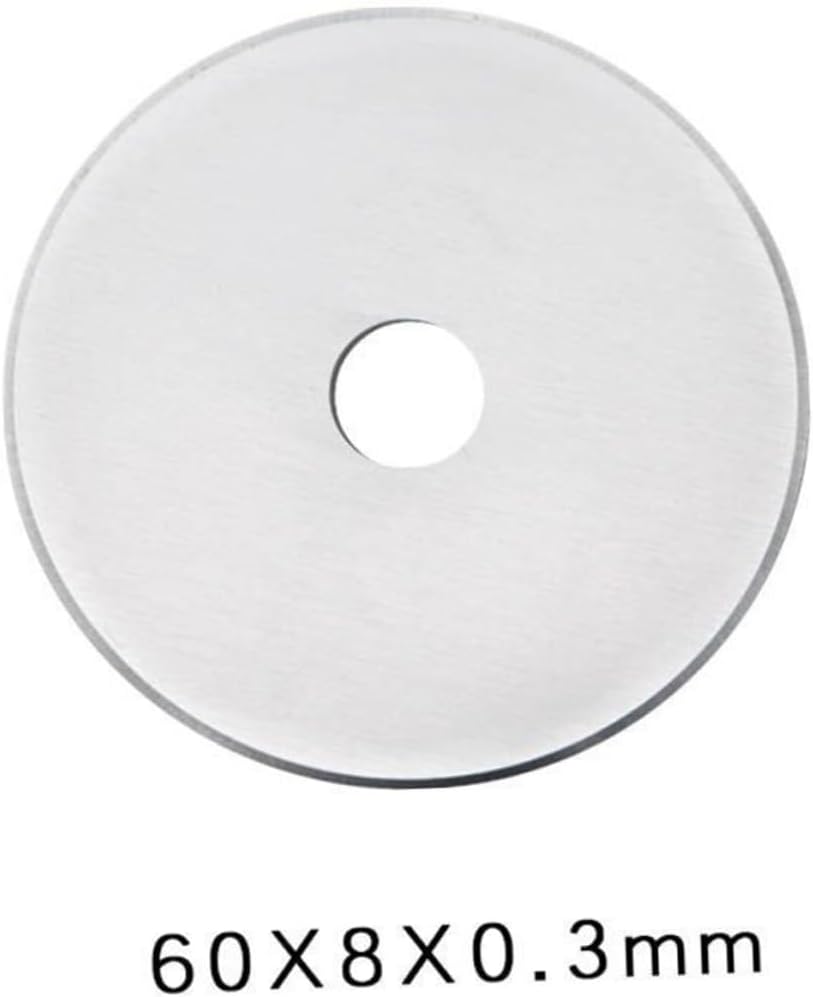 DOITOOL 60mm Rotary Cutter Blades for Fabric Leather and Paper Crafts with Storage Case Round Cutting Wheel Blades for Sewing and Quilting Projects