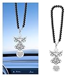 Angel Car Charm, Rearview Mirror Car Hanger, Angel Car Hanging Ornament, Wherever You Go Whatever You Do May Your Guardian Angel Watch Over You, New Driver Blessing Guardian Angel Present(with Charm)