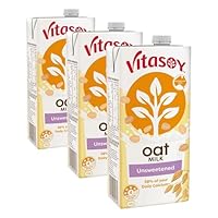 Vitasoy Unsweetened Long Life Oat Milk 1L (Pack of 3)