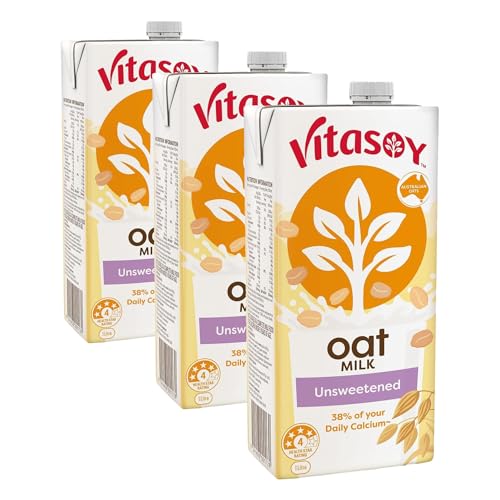 Vitasoy Unsweetened Long Life Oat Milk 1L (Pack of 3)