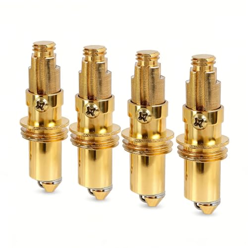 Lot De 4 Bondes À Ressort en Laiton pour Lavabo De Baignoire Pop Up Click Clack, Mécanisme en Laiton, Pièce de Remplacement pour Vidange, Bouchon Lavabo, Salle de Bain et Évier Universel