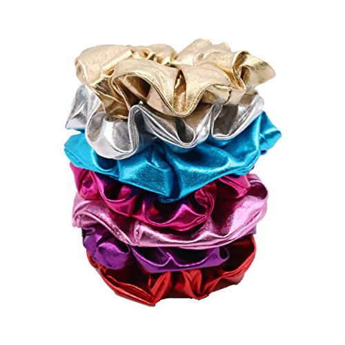 Scrunchies for Women, 7 Packs Bandana Soft Hair Bands Scrunchies (Shining Series)