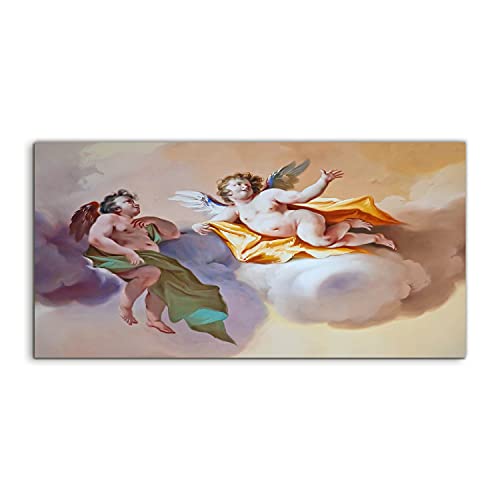 Tableau Image Acrylique 100x50cm Angels of Fresco Clouds pour Décoration Murale