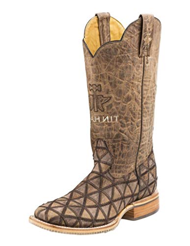 Tin Haul Men's Hanky Panky Western Boot Broad Square Toe - 14-020-0007-0363 Br