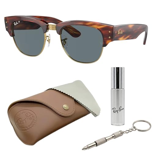 Image of Ray-Ban RB0316S MEGA CLUBMASTER Square Shaped Sunglasses for Men & Women with Official RAYBAN Eyewear Kit