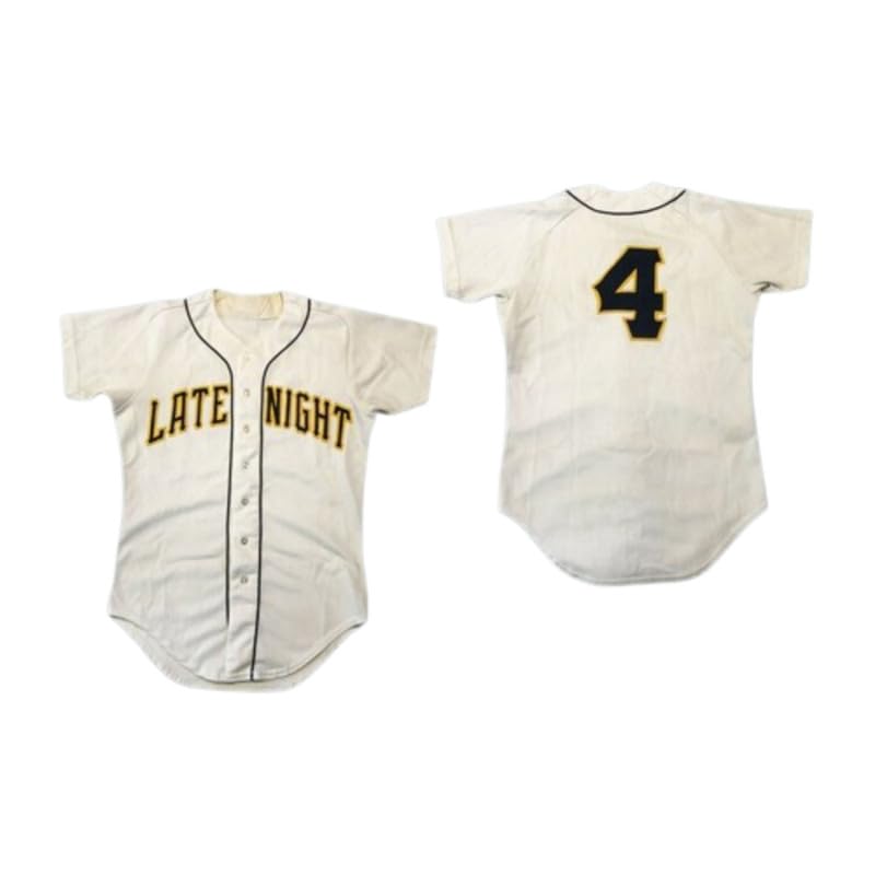 Amazon.com: Late Night Sewn Any Name Number 4 White Baseball