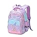 Cusangel School Bookbag, Durable Cute Multi Compartment Preschool Primary Backpack for Boys Girls