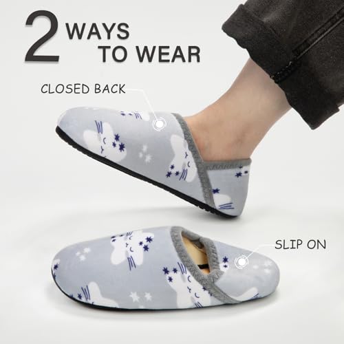 Image of ATHMILE House Slippers for Women Men Indoor Barefoot House Shoes Soft Socks | Furry Slip on Cozy Comfy Flexible Machine Washable Home Bedroom Travel Hospital Yoga Gifts for Mom Grandma