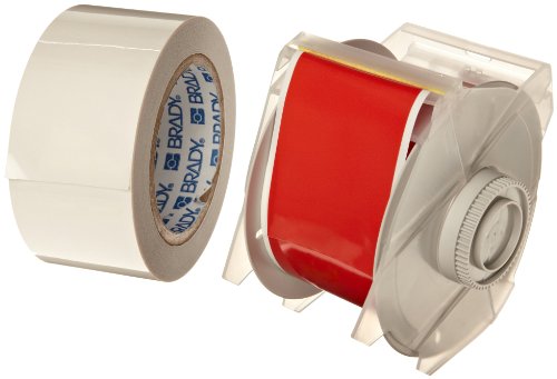 Cinta de señalización para suelos Brady ToughStripe de 2-1/4 pulgadas, rollo rojo no abrasivo