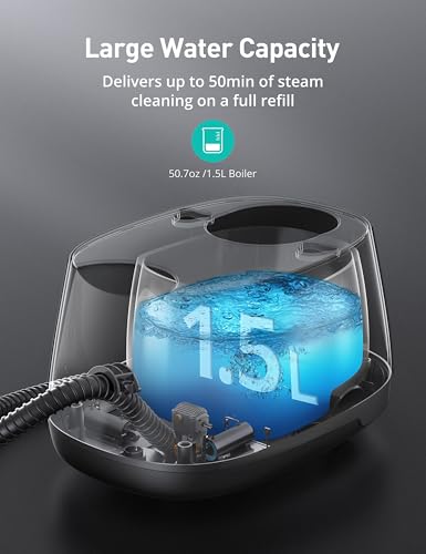 Multipurpose handheld steam mop with attachments used on floors