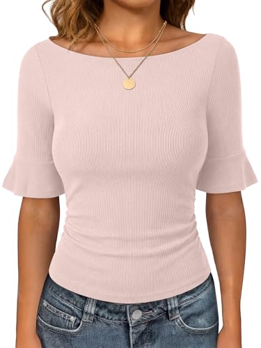 Save 33% on ANRABESS Women's Ruched Crop Blouse with Code CUKC54AG