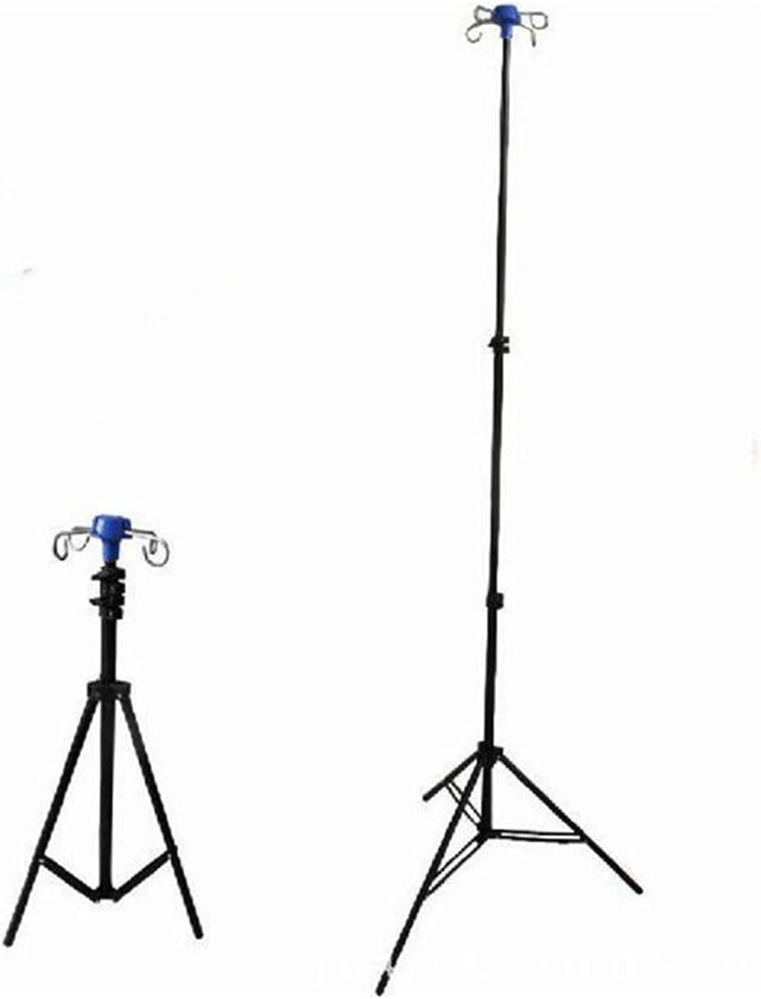 IV Stand Floor Stand Portable Collapsible IV Pole Stand 4 Hook 3 Leg with Adjustable Height Display Stand Rack for Elderly Home Care Hospital and Clinic