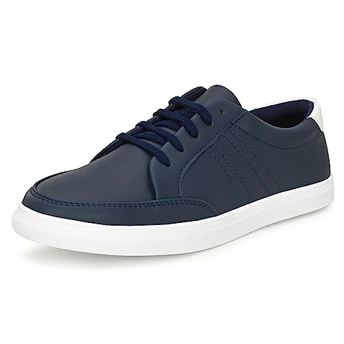 Image of Centrino Black Sneakers for Man | Shoes for Men Stylish Casual | Lightweight Lace-Up Walking Shoes with Cushioned Insole | Breathable Comfortable Canvas Mens Shoes | Anti-Skid Sole | Sneaker for Men (6312)