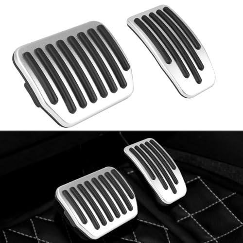LANAFAY Pedales pour Tesla Model 3 et Model Y 2020-2024,Pédale en Acier Inoxydable, Couvre-pédale, 2 Pièces Antiderapant Pédales De Voiture, 1 x PéDale De...