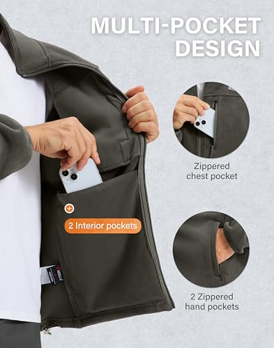 Pudolla Men's Full-Zip Polar Fleece Jacket - 24.49 w/ Code + 30% Off Code EFROQ7R0 - image 5