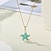 Auravelle Women's Turquoise Starfish Pendant Necklace with Pearl Accents, Gold-Tone Chain Beachy Fashion Jewelry for Summer & Daily Wear