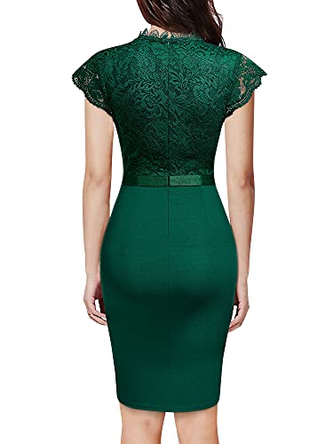 Image of Miusol Women's Retro Floral Lace Ruffle Style Cocktail Mini Dress