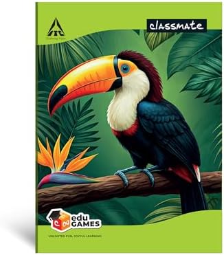 Classmate Notebook | 72 Pages | Single Line | 24.0cm x 18.0cm | Pack of 4 | Ruled Notebook for School Students