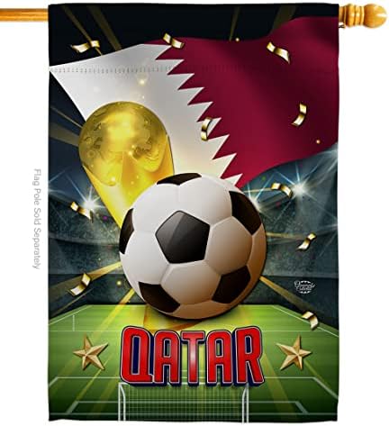 Ornament Collection World Cup Denmark House Flag Sports Soccer Game Goal Ball Football Entertainment Activity Physical Decoration Banner Small Garden Yard Gift Double-Sided