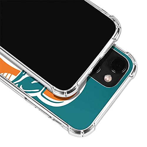 Skinit Clear Phone Case Compatible with iPhone 13 - Officially Licensed NFL Miami Dolphins Retro Logo Design