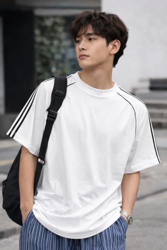 Image of NETCLICK Men's Plain Polycotton Relax Fit Round Neck Half Sleeve T-Shirt, Gym & Travel