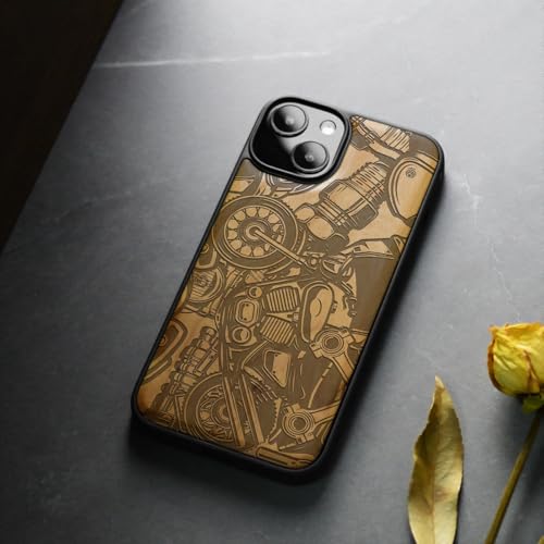 Coque Bois iPhone 15 Plus Antichoc Gravée Anti-Rayures - 4