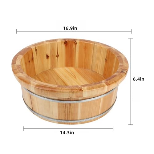 Cubo para baño de pies de madera Wcxixo miniatura 7