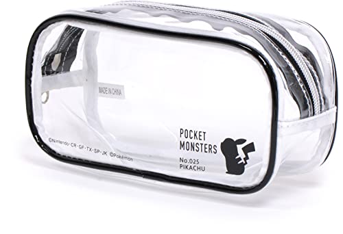 ポケモン PVCスクエアポーチ クロ ピカチュウ