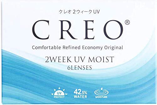 クレオ 2ウィークUVモイスト 6枚 1箱 （2週間使い捨て コンタクトレンズ ）【BC】8.7 【PWR】-4.75