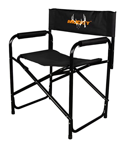 Muddy Outdoors Directors Foldable Ground Chair With Built-In Arm Rests For Blind Hunting Or Tailgating, Wide Design For A Comfortable Fit #TOP1