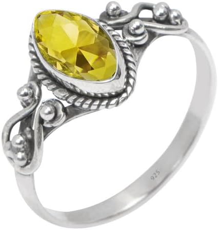 Anillo de plata de ley 925 para mujer, hecho a mano, anillo de promesa de piedras preciosas para cumpleaños, regalo de Navidad para ella, anillo