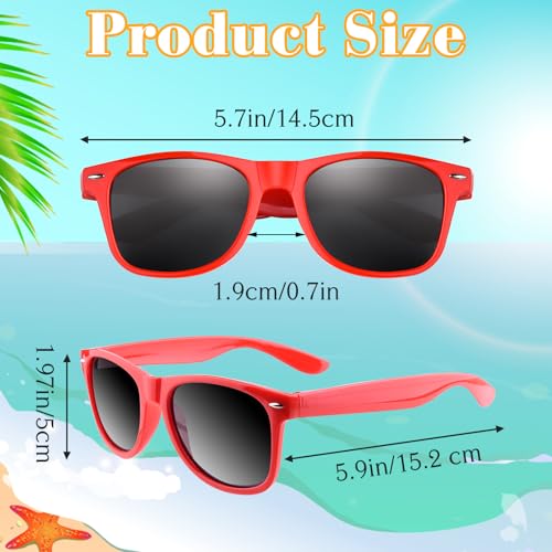 ASTARON 12 Pack Party Sunglasses Bulk Neon Party Favors for Beach Wedding Party Pool Party Supplies2
