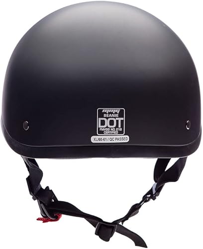 Miniatura 4 de Casco medio de motocicleta DOT Street Legal, M, Negro caucho