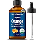 Organic Orange Essential Oil 30 ml - Pure, Natural Oils for Aromatherapy, Diffusers, DIY, Candle and Soap Making Scent - Nexon Botanics