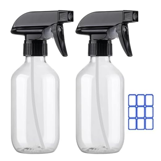 FANSTINOW Plastic Spray Bottles for plant - 10oz/300ml - Mist Stream - No Clog No Leak, Easy to Grip with Adjustable Nozzle for Hair, Cooking, Cleaning - BPA Free